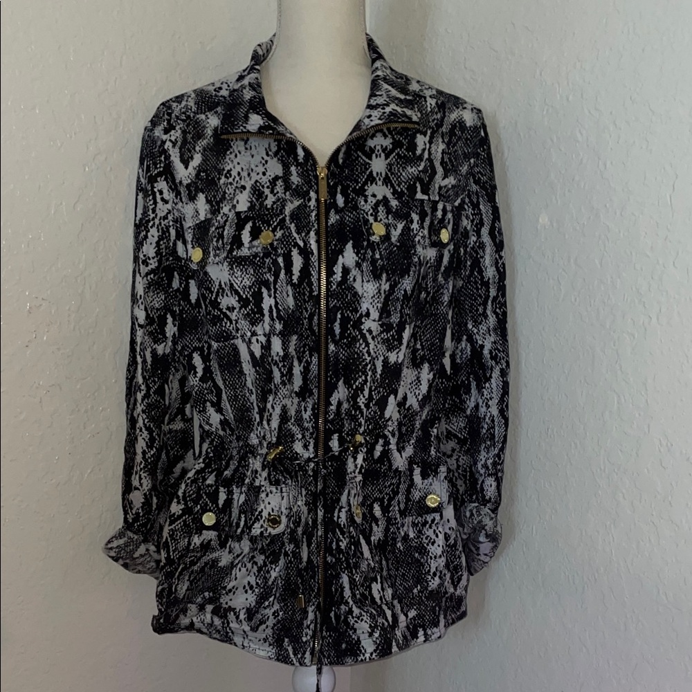 Calvin Klein Black and White Textured Jacket